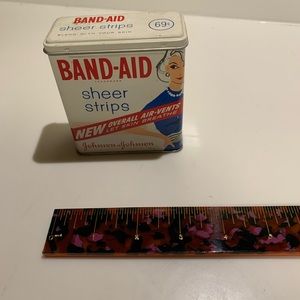Vintage Band Aid Tin-Lady in Blue